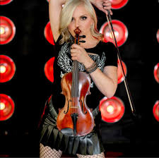 Eliza performing live violin for a wedding or event