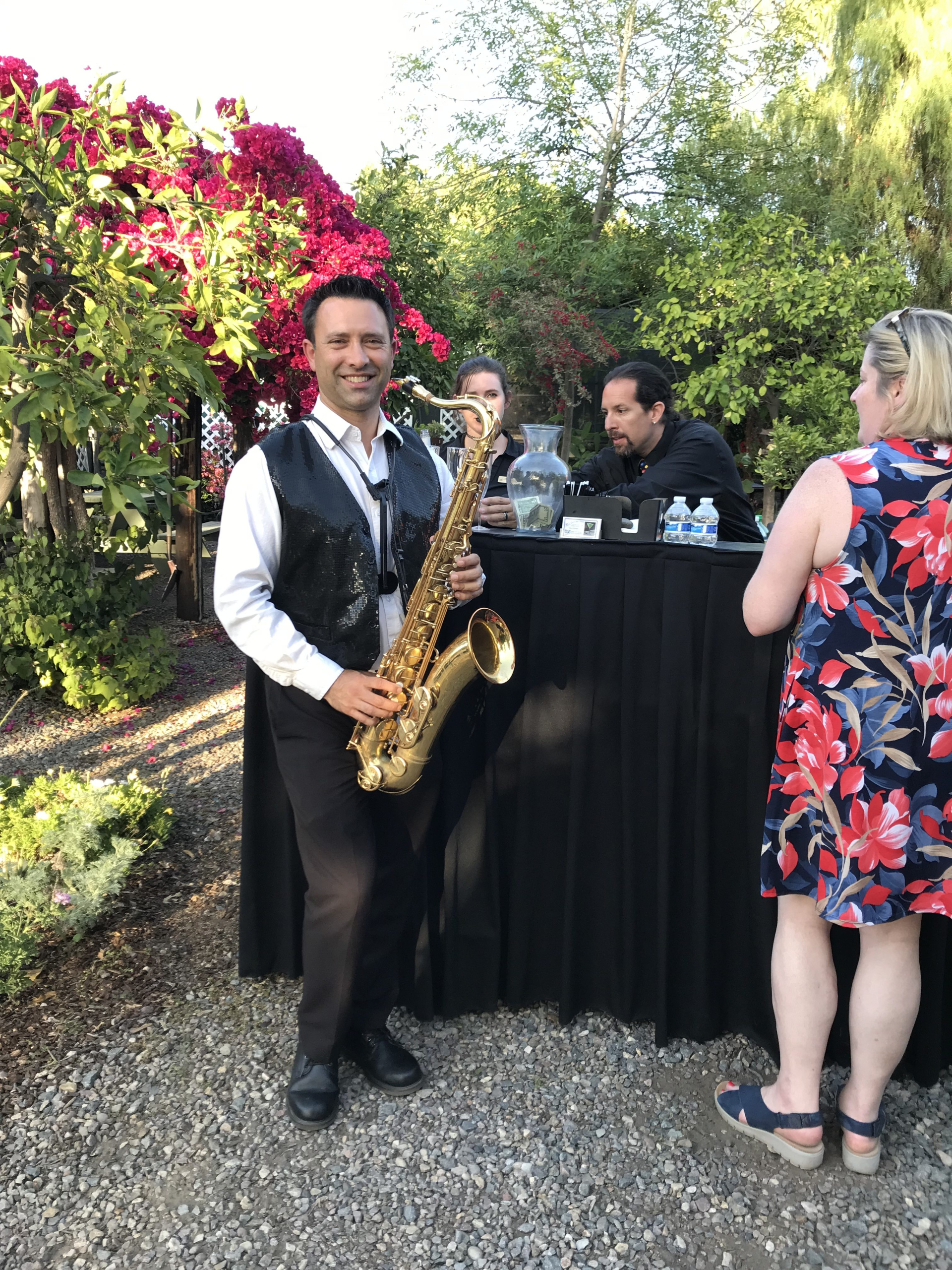Kevin playing saxophone in Temecula