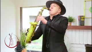 CJ performing saxophone at a private celebration in Los Angeles