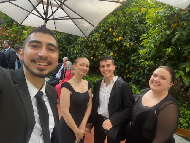 Lavender String Quartet performing at an outdoor event
