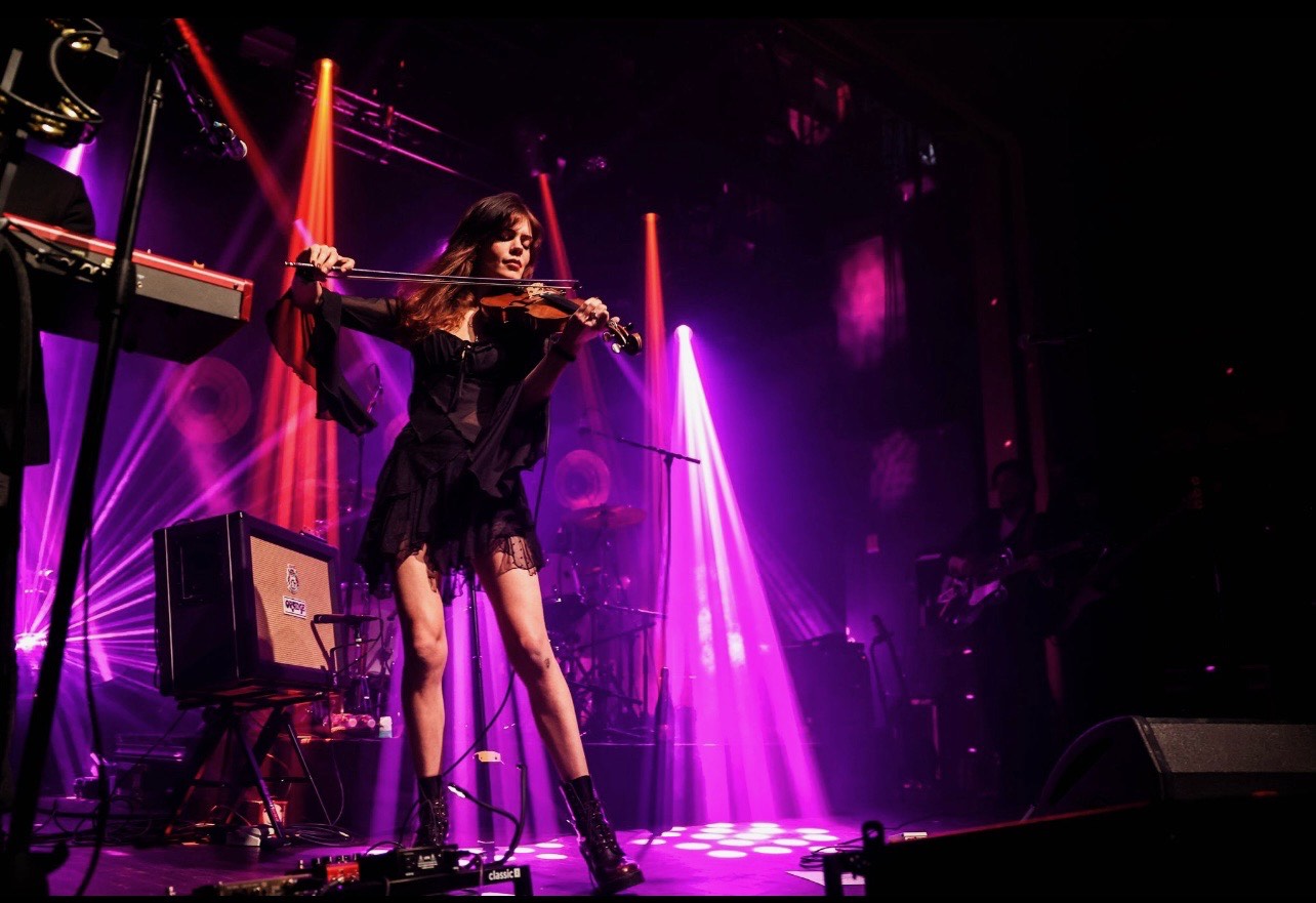Miriam performing versatile live violin at an upscale Los Angeles event